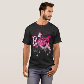 Boo Halloween Pompoen Roze Lint Heks Borst T-shirt (Voorkant volledig)
