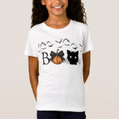 Boo Halloween Pumpkin Black Cat T-shirt (Voorkant)