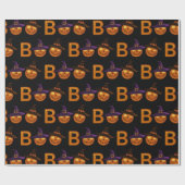 Boo Halloween Pumpkin Illustratie  Cadeaupapier (Vlak)