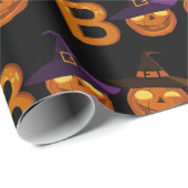 Boo Halloween Pumpkin Illustratie  Cadeaupapier (Rol Hoek)