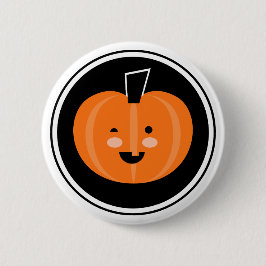 Boo. Halloween Pumpkin Pinback Button