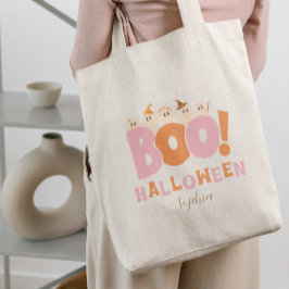 Boo Halloween Retro Snoep Tote Bag