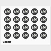 Boo Halloween Ronde Sticker (Vel)