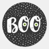 Boo Halloween Ronde Sticker (Voorkant)