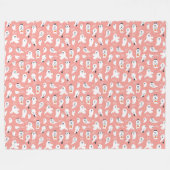 Boo Halloween Schattig Geest Fleece Deken (Voorkant (Horizontaal))