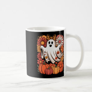 Boo Halloween Schattige Ghost Girly Coquette Bow H Koffiemok