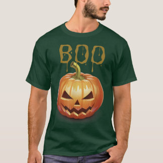 boo halloween spiders ghosts pumpkin & witch hat  t-shirt