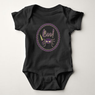 Boo. Halloween spinmes hand Romper