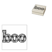 Boo Halloween Spinnenweb Rubber Stempel (Gestempeld)