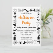 Boo Halloween Spooktacular Party Uitnodiging (Staand voorkant)