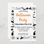 Boo Halloween Spooktacular Party Uitnodiging (Voorkant / Achterkant)