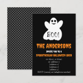 BOO! Halloween-spookuitnodiging Kaart (Voorkant / Achterkant)