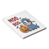 Boo Halloween Spooky Ghost Cow Notitieblok (Schuin)