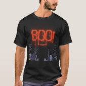 Boo Halloween Spooky Night Graveyard Pumpkin Shirt (Voorkant)