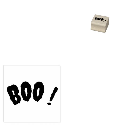 Boo. Halloween Spooky Season Rubberstempel (Gestempeld)