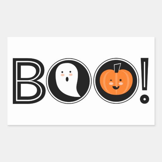 Boo. Halloween Sticker (Voorkant)