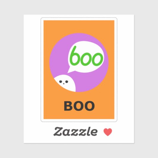 BOO Halloween Sticker (Vel)