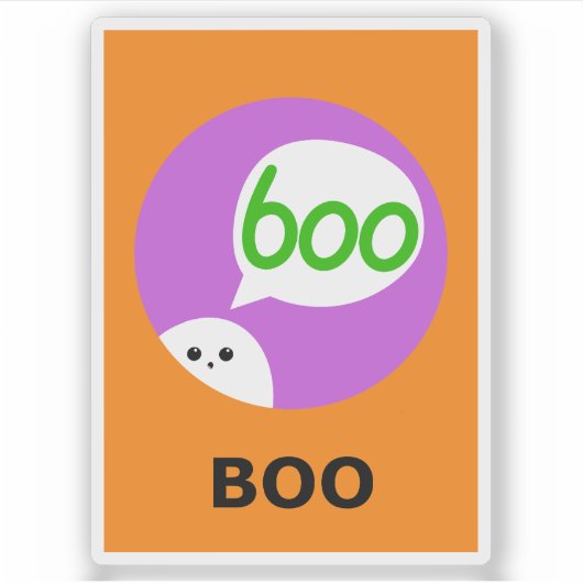 BOO Halloween Sticker (Voorkant)