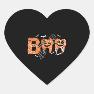 Boo Halloween Tand Tanden Hart Sticker