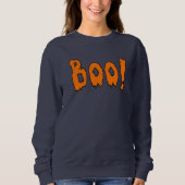 Boo Halloween Thema Grijs Sweatshirt (Voorkant)