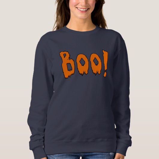 Boo Halloween Thema Grijs Sweatshirt (Voorkant)
