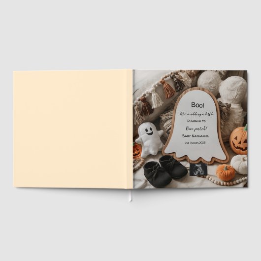 Boo Halloween thema leuke baby boek keepsake (Volledig)