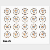BOO Halloween Treat Pumpkin round Ronde Sticker (Vel)