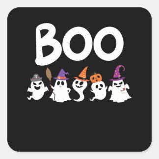 Boo Halloween Vierkante Sticker