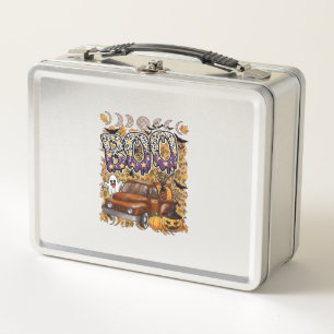 Boo Halloween Vintage Truck Geest Pompoenen Luipaa