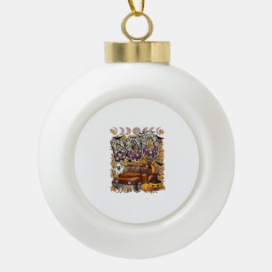 Boo Halloween Vintage Truck Geest Pompoenen Luipaa Keramische Bal Ornament