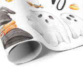 Boo Halloween Waterverf Cadeaupapier (Rol Hoek)