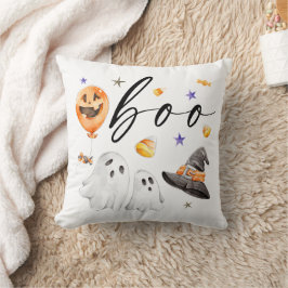Boo Halloween Waterverf Kussen
