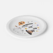 Boo Halloween Waterverf Party Papieren Bordje (Gekanteld)