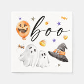 Boo Halloween Waterverf Party Servet (Voorkant)