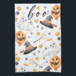 Boo Halloween Waterverf Theedoek<br><div class="desc">Decoreer je keuken met een waterverf keukenhanddoek op basis van een halloween.</div>