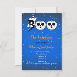 BOO! Halloween Witte Pompoenen Uitnodiging
