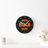Boo Halloween Word Text Funny Scary Square of Ronde Klok (Huis)