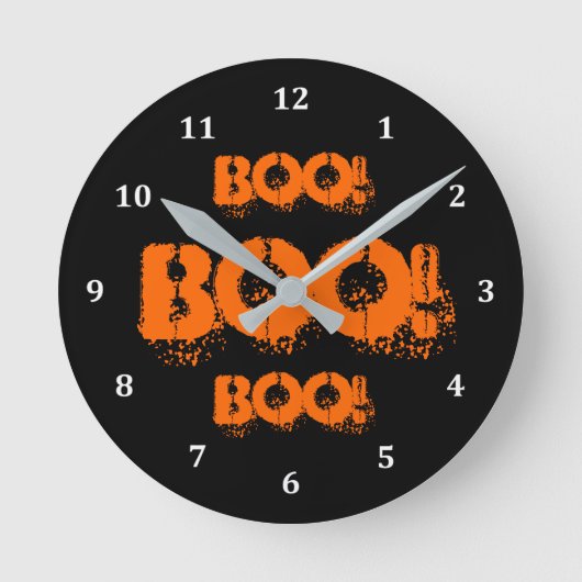 Boo Halloween Word Text Funny Scary Square of Ronde Klok (Voorkant)