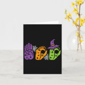 Boo Hands American Sign Language Pride Asl Brawe Kaart (Gele Bloem)