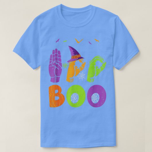 Boo Hands American Sign Language Pride ASL Funny H T-shirt (Design voorkant)