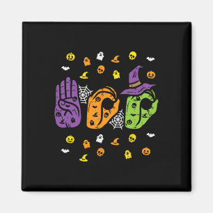 Boo Hands American Sign Language Pride ASL WOwe Magneet