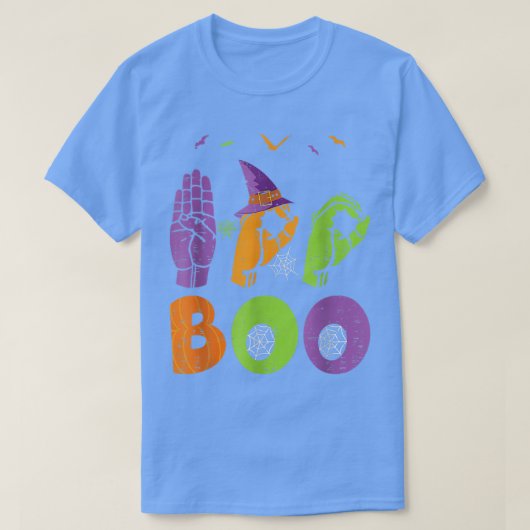 Boo Hands American Sign Language Pride ASL WOwe T-shirt (Design voorkant)
