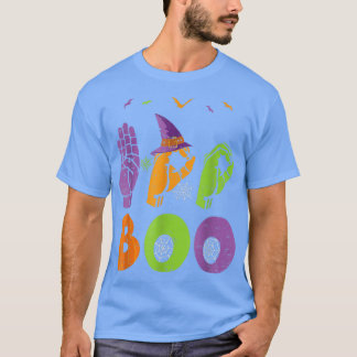 Boo Hands American Sign Language Pride ASL WOwe T-shirt