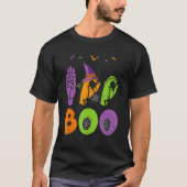 Boo Hands American Sign Language Pride ASL WOwe T-shirt (Voorkant)