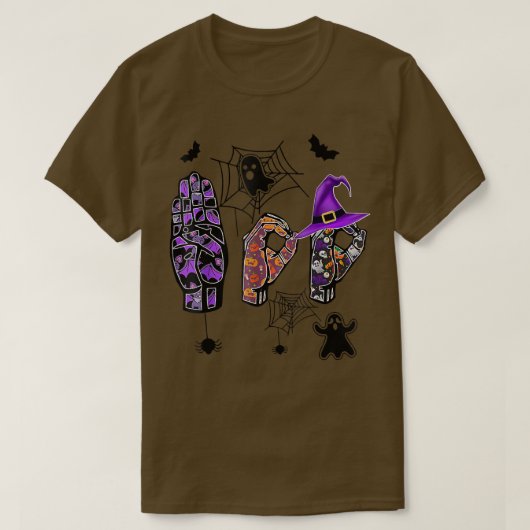 Boo Hands American Sign Language Pride ASL WOwe T-shirt (Design voorkant)