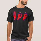 Boo Hands American Sign Language Pride ASL WOwe T-shirt (Voorkant)