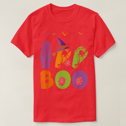 Boo Hands American Sign Language Pride ASL WOwe T-shirt (Design voorkant)