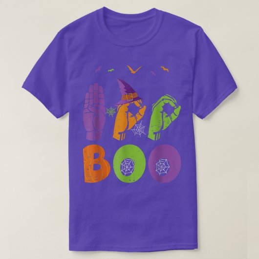 Boo Hands American Sign Language Pride ASL WOwe T-shirt (Design voorkant)