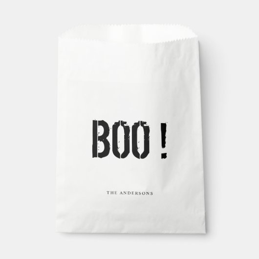 Boo | Happy Halloween Bedankzakje (Voorkant)