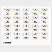 Boo Happy Halloween Cute Ghost Vierkante Sticker (Vel)